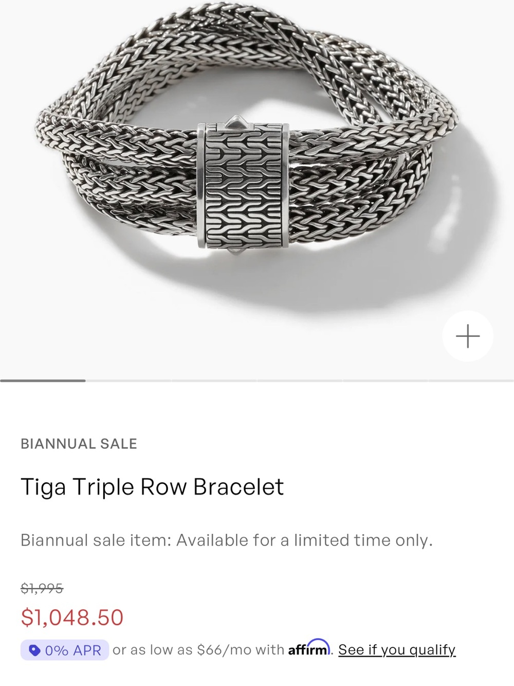 John Hardy Braided Sterling Silver Multi-Strand Bracelet - Picture 3 of 3